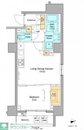 プラウドフラット上野松が谷の物件間取画像